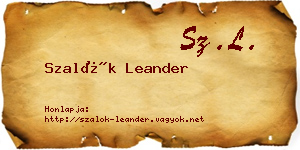 Szalók Leander névjegykártya